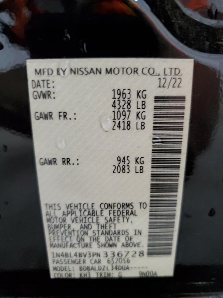 1N4BL4BV3PN336728 2023 Nissan Altima S