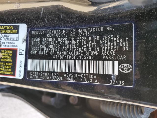 VIN 4T1BF1FK5FU105992 2015 Toyota Camry, LE no.13