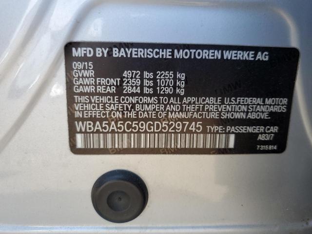 2016 BMW 528 I VIN: WBA5A5C59GD529745 Lot: 52323734