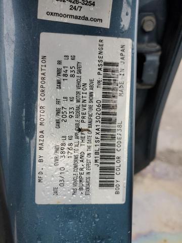 2010 Mazda 3 I VIN: JM1BL1SFXA1302060 Lot: 49974404