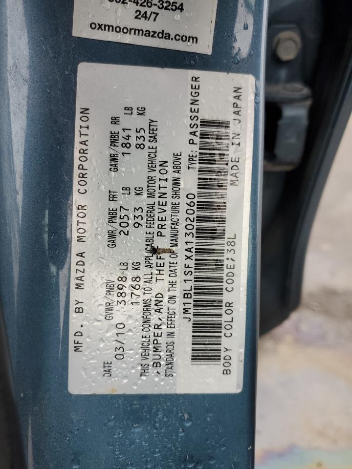 JM1BL1SFXA1302060 2010 Mazda 3 I