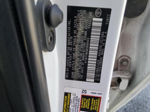 2019 Toyota Camry L VIN: 4T1B11HK0KU680443 Lot: 51271404