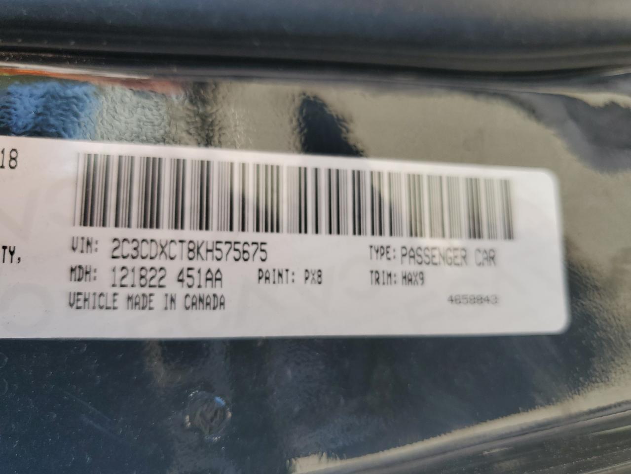 2C3CDXCT8KH575675 2019 Dodge Charger R/T