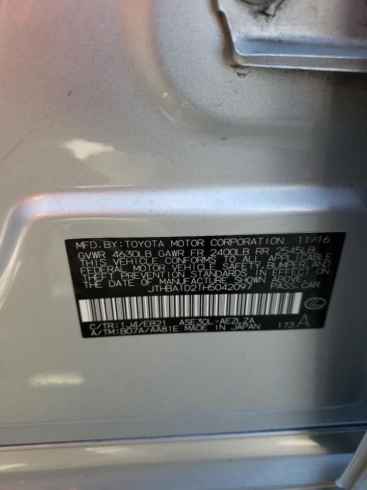 JTHBA1D21H5042097 2017 Lexus Is 200T