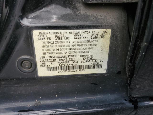 2005 Nissan Sentra 1.8 VIN: 3N1CB51D65L573035 Lot: 50824694