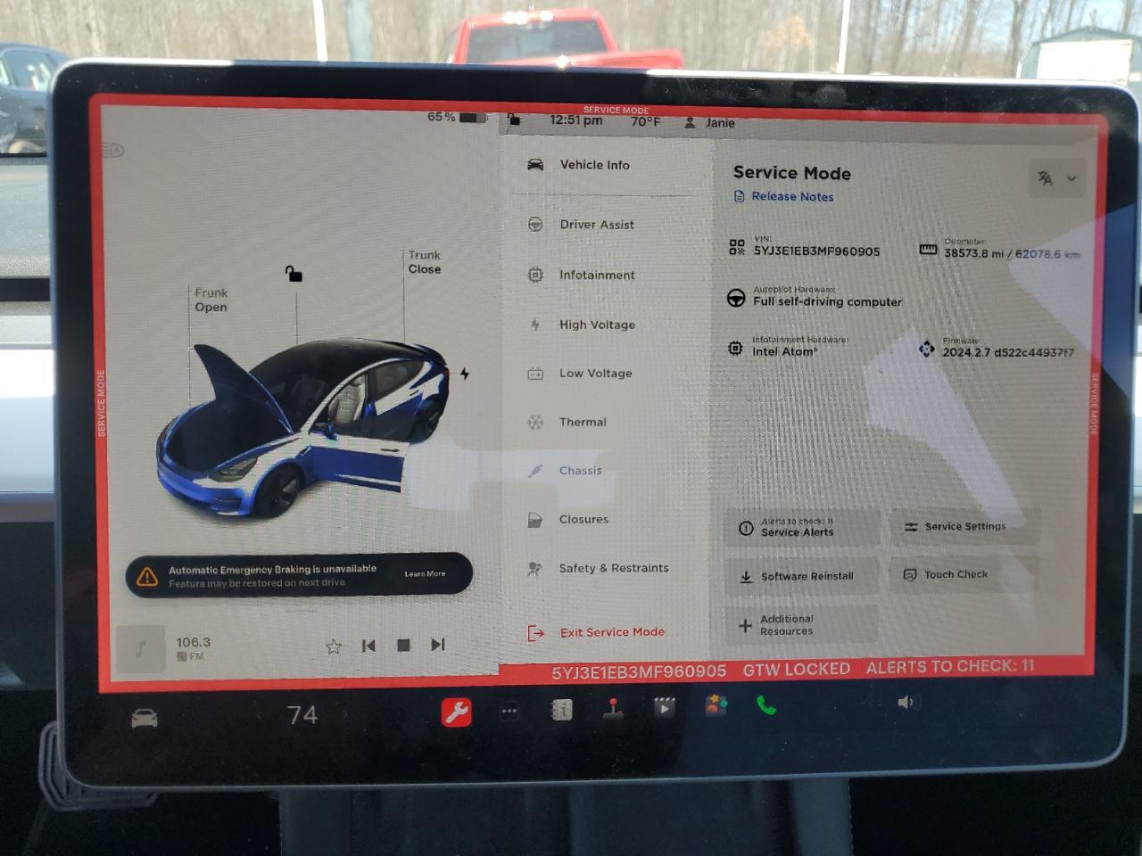 5YJ3E1EB3MF960905 2021 Tesla Model 3