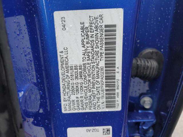 2023 Acura Tlx Type S VIN: 19UUB7F90PA002380 Lot: 49437614