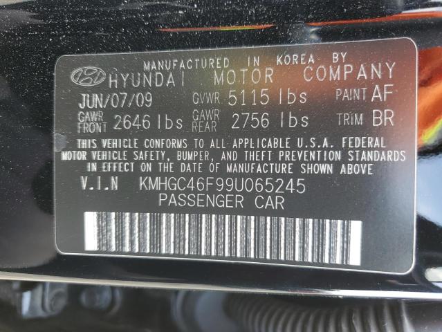 2009 Hyundai Genesis 4.6L VIN: KMHGC46F99U065245 Lot: 52232574