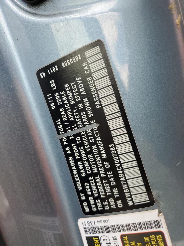 WVWBW7AH4CV007383 2012 Volkswagen Eos Komfort