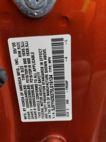 2005 Honda Element Lx VIN: 5J6YH28375L019134 Lot: 52541894