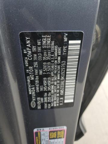 2019 Hyundai Tucson Limited VIN: KM8J33AL9KU929763 Lot: 52198714