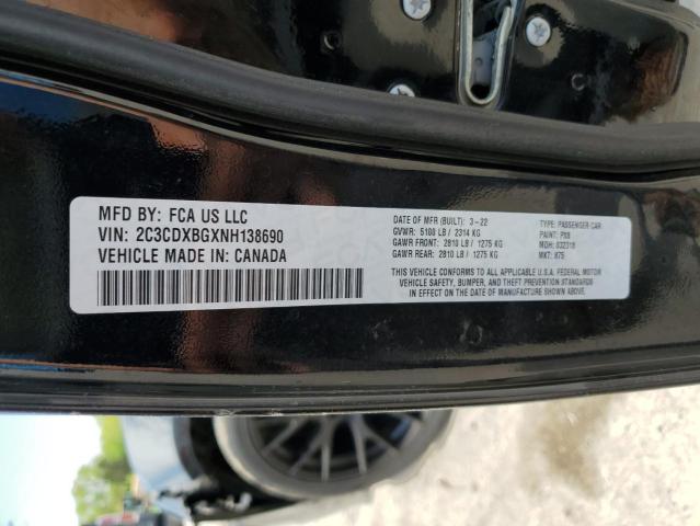 2022 Dodge Charger Sxt VIN: 2C3CDXBGXNH138690 Lot: 39210750