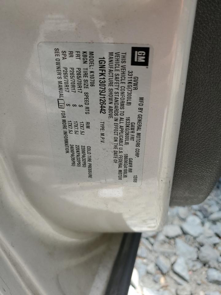 1GNFK13079J126442 2009 Chevrolet Tahoe K1500 Ls