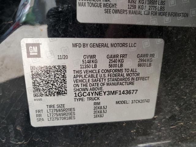 2021 CHEVROLET 2500 - 1GC4YNEY3MF143677