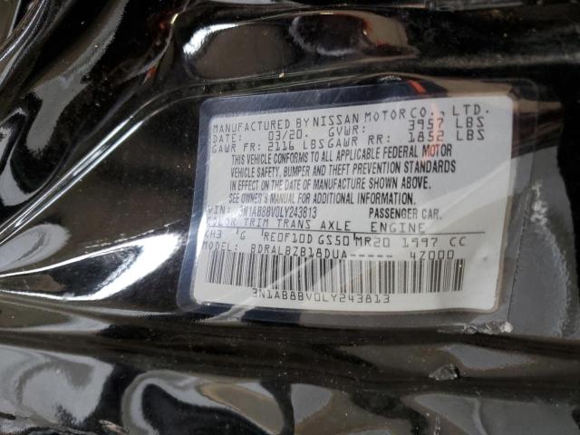 2020 Nissan Sentra S VIN: 3N1AB8BV0LY243813 Lot: 51477834