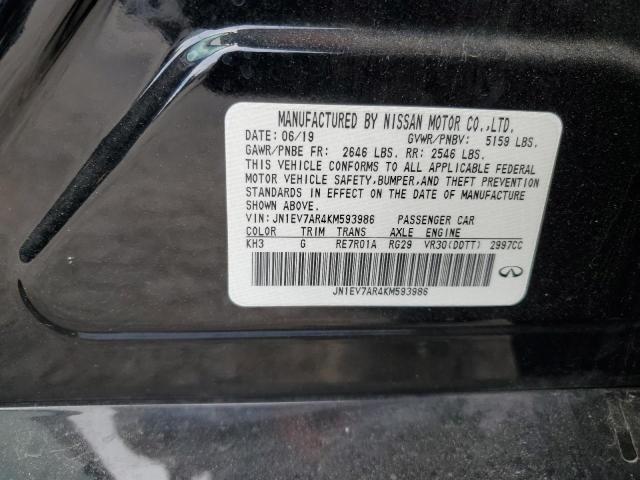 2019 Infiniti Q50 Luxe VIN: JN1EV7AR4KM593986 Lot: 52934304