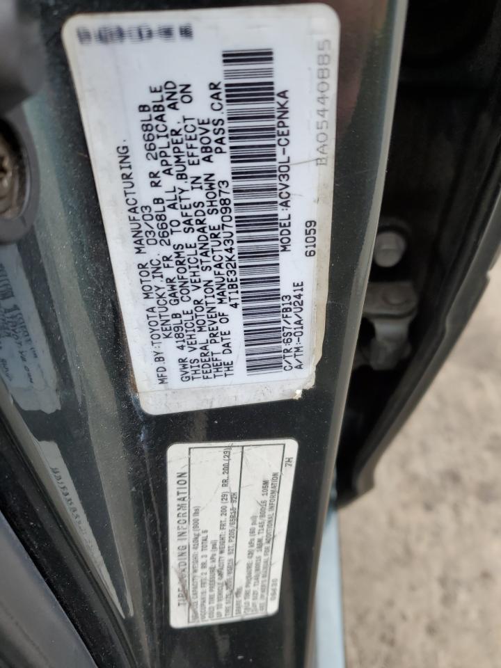 4T1BE32K43U709873 2003 Toyota Camry Le