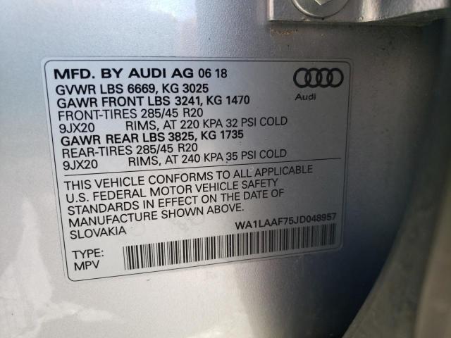 VIN WA1LAAF75JD048957 2018 Audi Q7, Premium Plus no.14