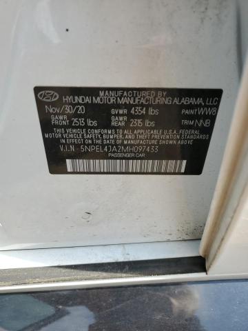 2021 Hyundai Sonata Sel VIN: 5NPEL4JA2MH097433 Lot: 51380524