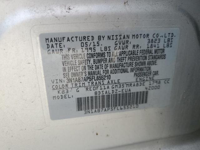 3N1AB7AP5FL655210 2015 Nissan Sentra S