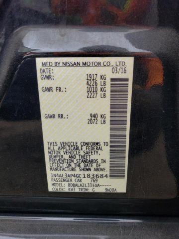 2016 Nissan Altima 2.5 VIN: 1N4AL3AP4GC183684 Lot: 51078054