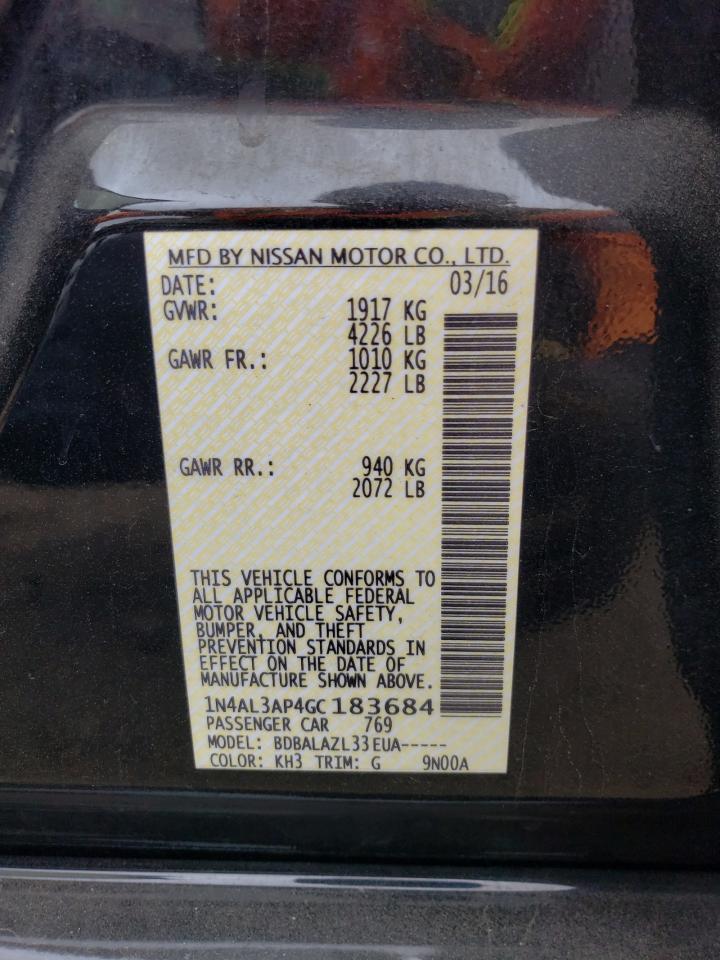 1N4AL3AP4GC183684 2016 Nissan Altima 2.5