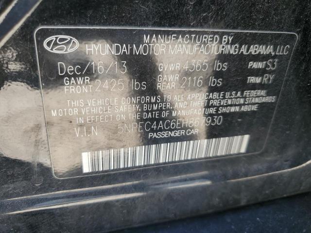 2014 Hyundai Sonata Se VIN: 5NPEC4AC6EH867930 Lot: 52459874