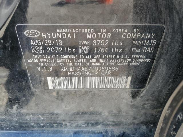 2013 Hyundai Elantra Gls VIN: KMHDH4AE7DU969686 Lot: 51520114