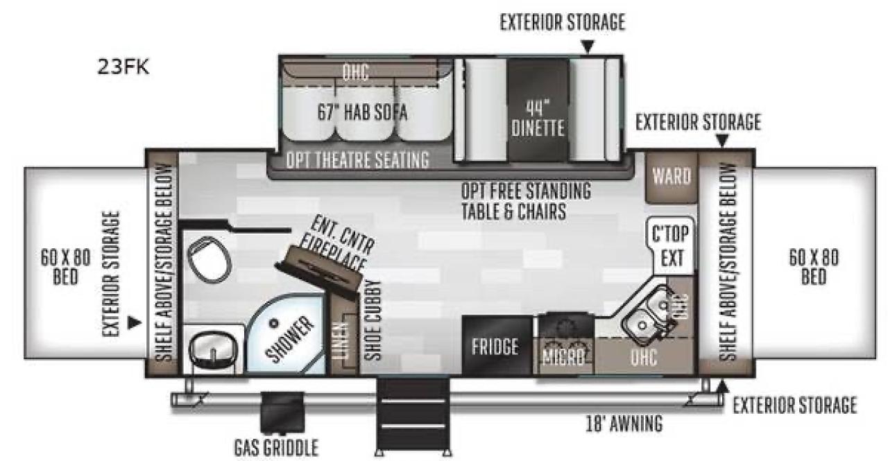 4X4TRLY26LZ166897 2020 Forest River Rockwood Roo