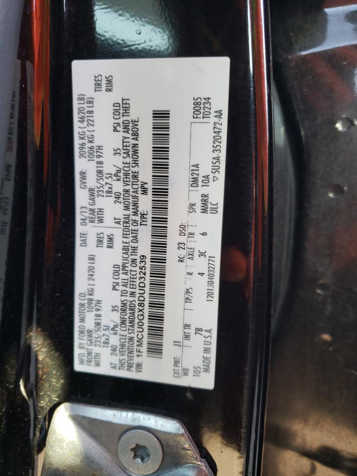 1FMCU0GX8DUD32539 2013 Ford Escape Se