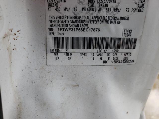 2006 Ford F350 Srw Super Duty VIN: 1FTWF31P66EC17876 Lot: 48001574