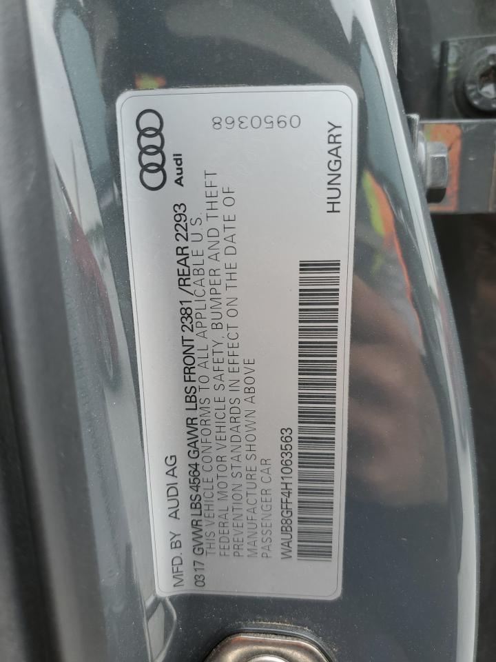 WAUB8GFF4H1063563 2017 Audi A3 Premium