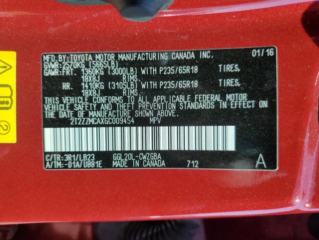 Паркетники LEXUS RX350 2016 Червоний