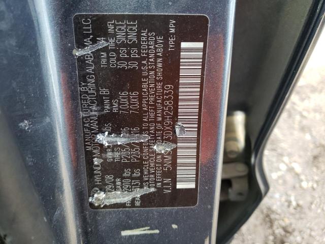 2009 Hyundai Santa Fe Gls VIN: 5NMSG73DX9H258339 Lot: 49706944