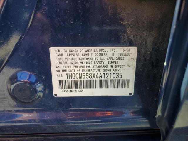 2004 Honda Accord Ex VIN: 1HGCM558X4A121035 Lot: 51212494