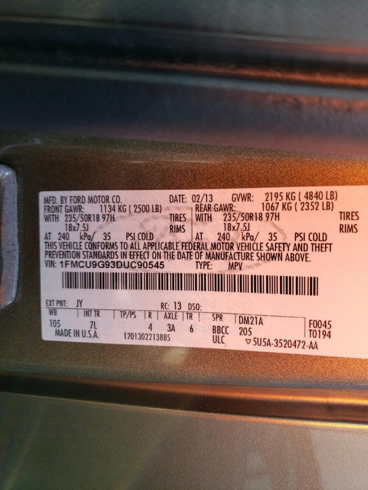 1FMCU9G93DUC90545 2013 Ford Escape Se