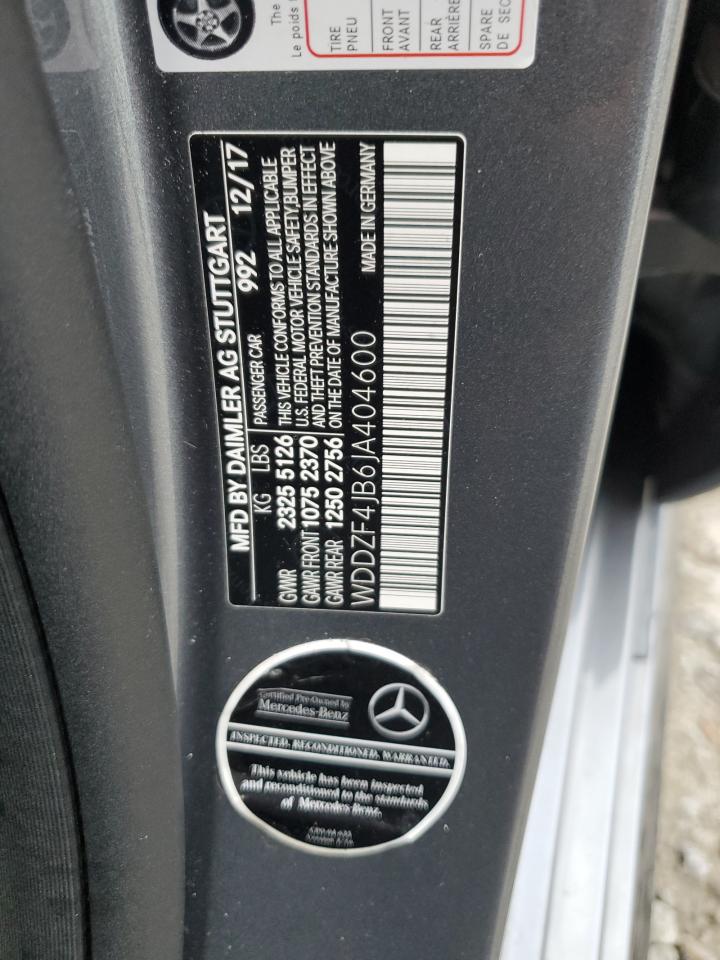 WDDZF4JB6JA404600 2018 Mercedes-Benz E 300