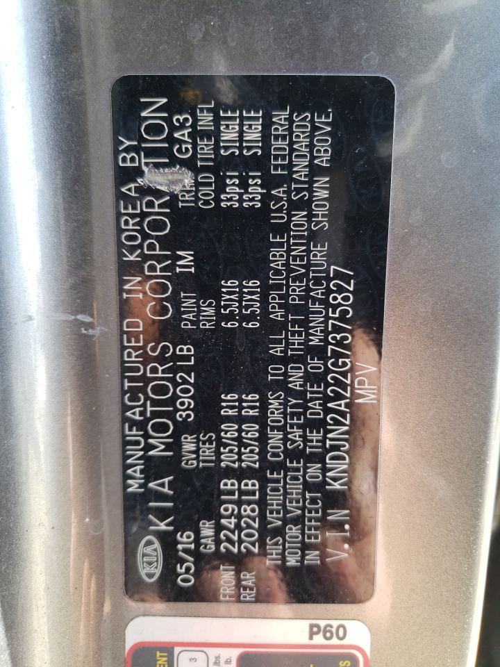 KNDJN2A22G7375827 2016 Kia Soul