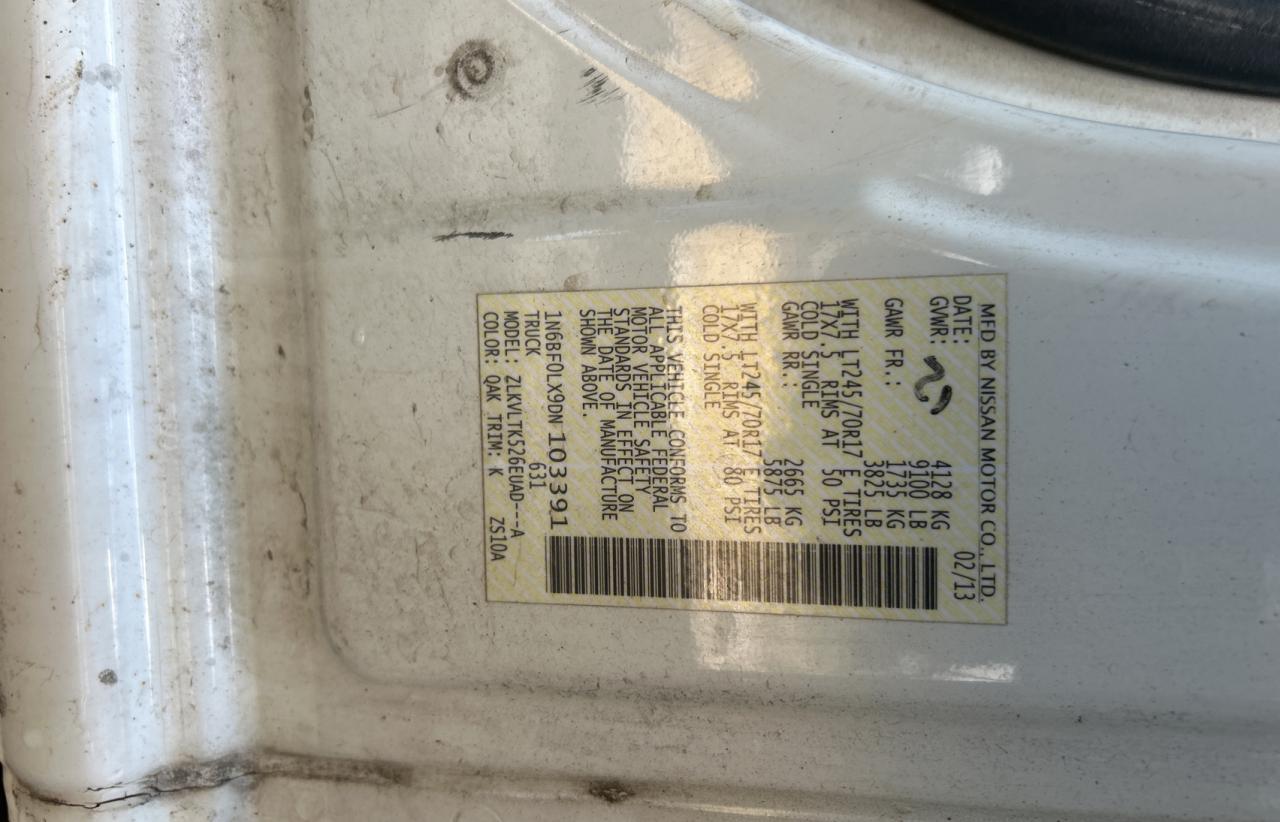 1N6BF0LX9DN103391 2013 Nissan Nv 2500