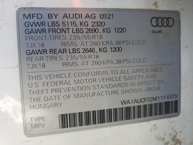 WA1AUCF32M1111073 Audi Q3 PREMIUM 13