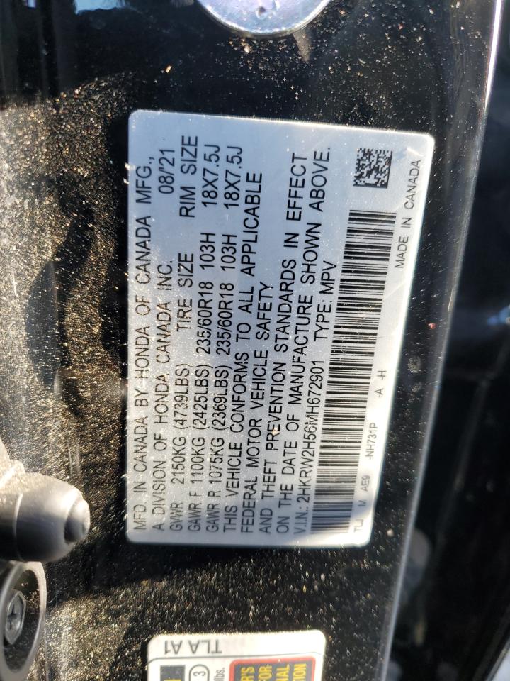 2HKRW2H56MH672901 2021 Honda Cr-V Ex