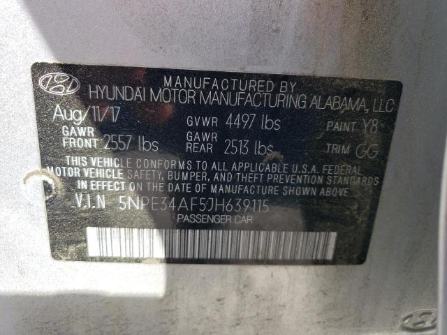 2018 HYUNDAI SONATA SPO - 5NPE34AF5JH639115