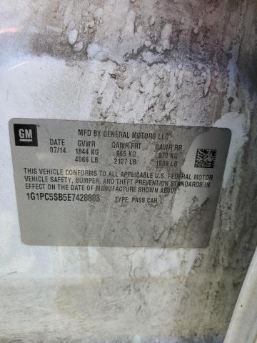 2014 Chevrolet Cruze Lt VIN: 1G1PC5SB5E7428803 Lot: 51475014