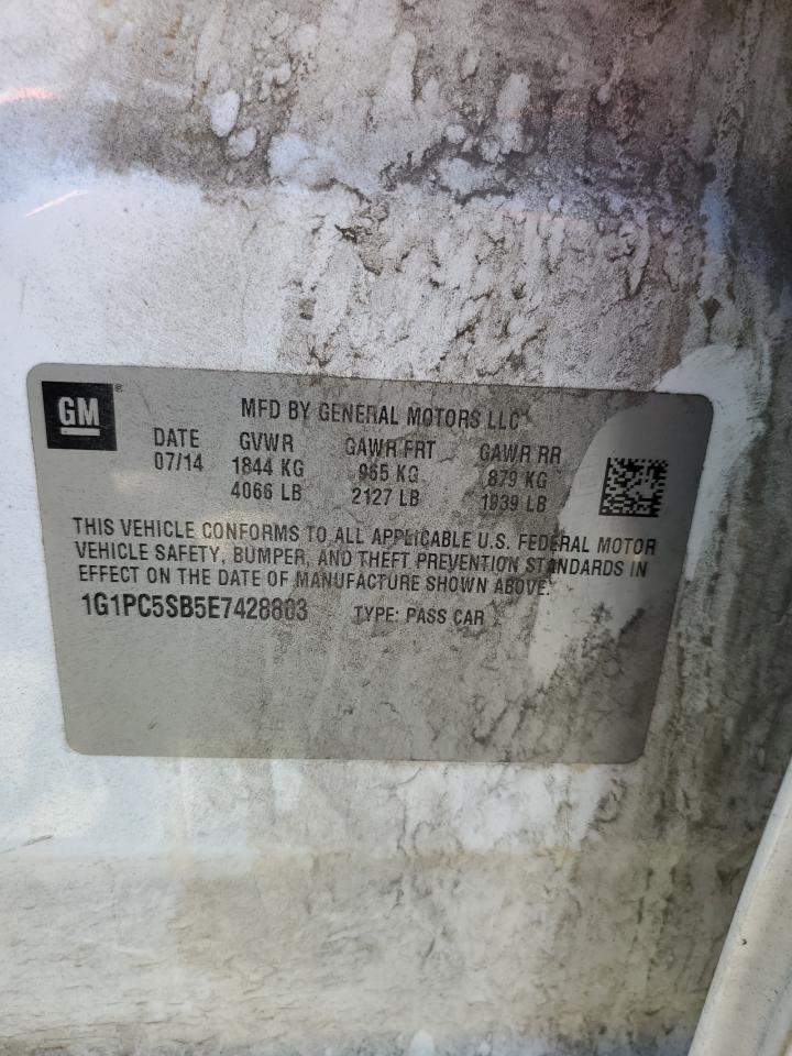 1G1PC5SB5E7428803 2014 Chevrolet Cruze Lt