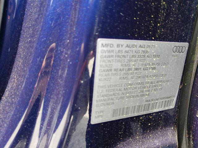 2021 AUDI Q8 PREMIUM - WA1EVAF15MD040774