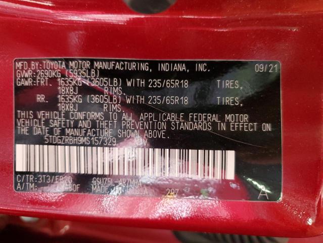 2021 TOYOTA HIGHLANDER - 5TDGZRBH9MS157329