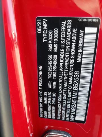 WP1AG2A51MLB52538 2021 PORSCHE MACAN