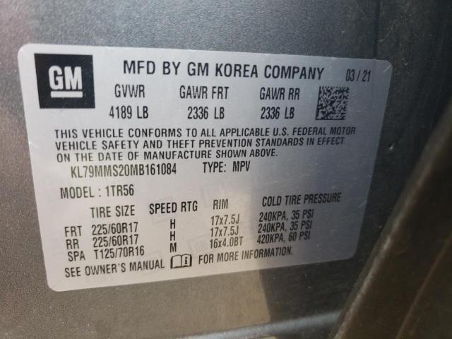 2021 CHEVROLET TRAIL BLAZ KL79MMS20MB161084