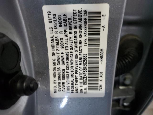 19XZE4F53KE025682 | 2019 Honda insight ex