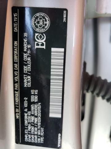 2016 VOLVO V60 PREMIE YV1612SK2G1311574